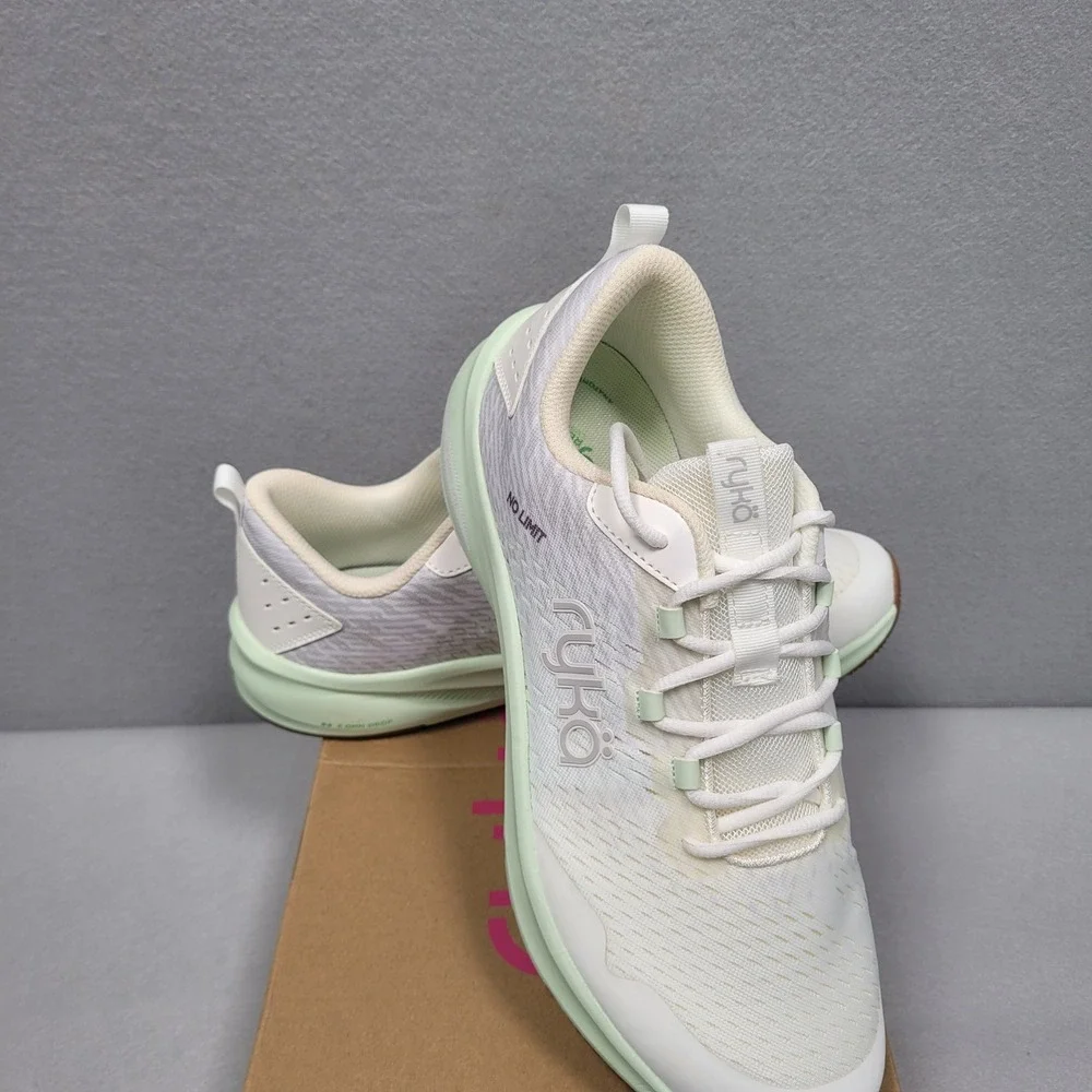Ryka Womens No Limit White Green Cross Training Shoes Size 12M I1532F2102